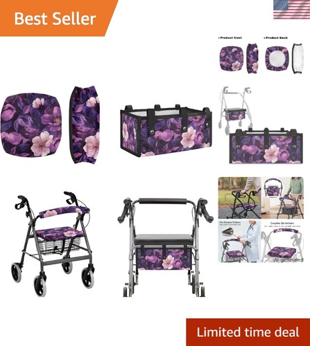 Purple floral cushion walkers - purple,